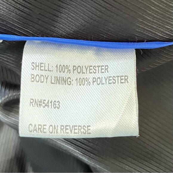 Calvin Klein black water resistant trench coat size Large button closure - Picture 9 of 14